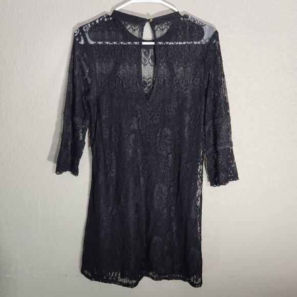 City Triangle Womens S Black Lace Dress Sheer Whimsigoth Fairycore - Picture 7 of 13